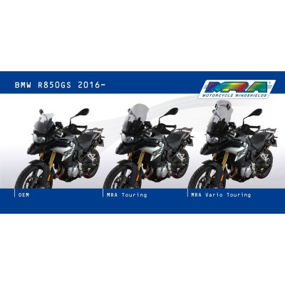 Plexi MRA Touring 45cm pro BMW F850GS, čiré