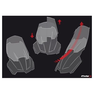 Nastavitelné plexi Puig 48-57cm pro BMW F850GS, čiré