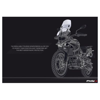 Nastavitelné plexi Puig 48-57cm pro BMW F850GS, čiré