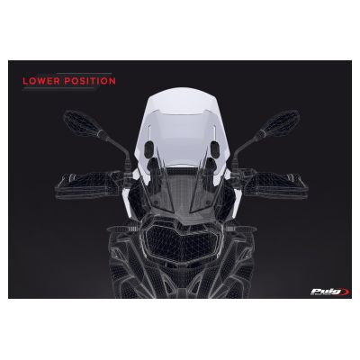 Nastavitelné plexi Puig 48-57cm pro BMW F850GS, čiré