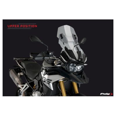 Nastavitelné plexi Puig 48-57cm pro BMW F850GS, tmavě kouřové