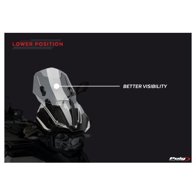 Nastavitelné plexi Puig 48-57cm pro BMW F750GS, lehce kouřové