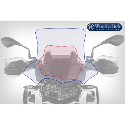 Vysoké cestovní plexi Wunderlich Marathon 46cm pro BMW F750GS, lehce kouřové