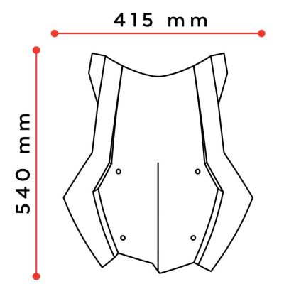 Vysoké cestovní plexi Puig 53cm pro BMW F750GS, čiré