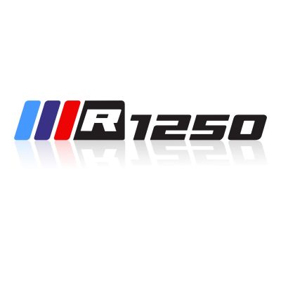 Samolepky "trikolora R1250" na přední a zadní kolo pro R1250GS Adventure 2018+, černé