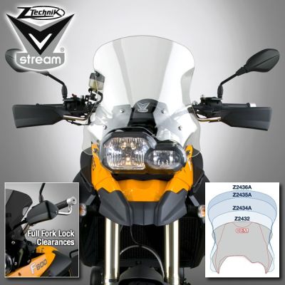 Plexi Ztechnik V-Stream 38cm pro BMW F800GS, F650GS 2008-2012
