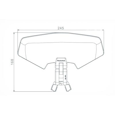 Přídavný nastavitelný deflektor Wunderlich Vario Ergo 3D+, čirý