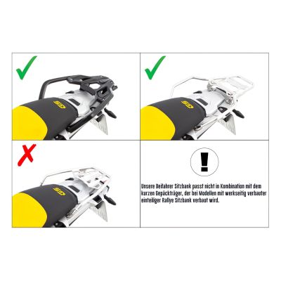 Standardní zadní sedlo Wunderlich Aktivkomfort pro R1250GS/A, R1200GS/A LC 2013-2018, edice HP