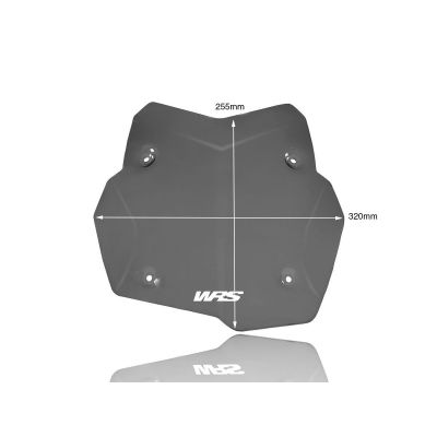 Rallye plexi WRS 25cm pro BMW F750GS, tmavě kouřové