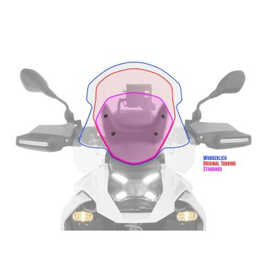 Plexi Wunderlich Marathon pro BMW R1300GS 2023+ (bez ACC), lehce kouřové