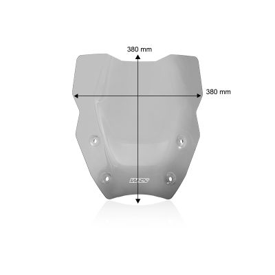 Plexi WRS Touring 38cm pro BMW R1300GS 2023+ (s ACC), lehce kouřové