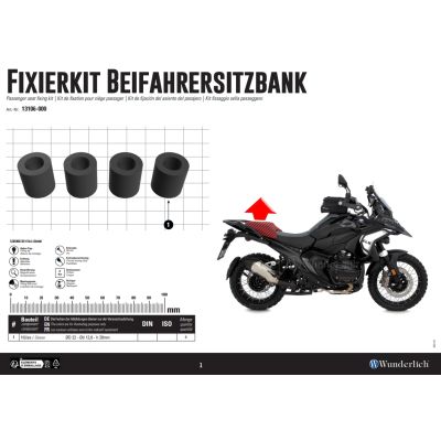 Zpevňující sada Wunderlich pro sedlo spolujezdce R1300GS 2023+