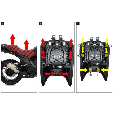 Front seat height increase kit by 10mm for R1300GS 2023+