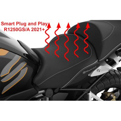 Vyhřívané Plug and Play standardní přední sedlo Wunderlich Aktivkomfort pro R1250GS/A 2021-2024