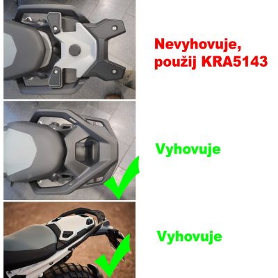 Kovová plotna s nosičem pod topcase Kappa/Givi pro BMW R1300GS 2023+, černá