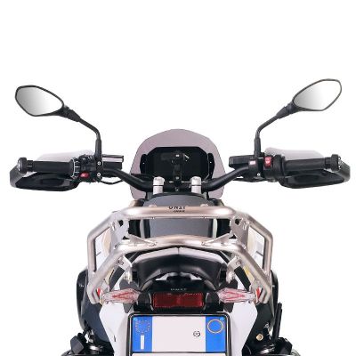 Carrier with plate for BMW R1300GS 2023+ for older ALU topcase BMW (1250/1200GSA LC), silver