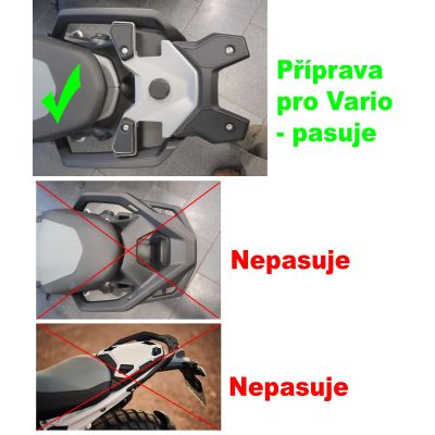 Kovová plotna pod topcase Kappa/Givi pro BMW R1300GS 2023+ (s Vario nosičem), černá