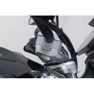 SW-Motech handlebar risers 30mm up for R1300GS/A 2023+, silver