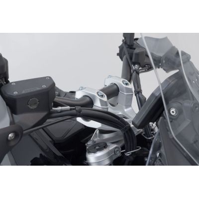 SW-Motech handlebar risers 30mm up for R1300GS/A 2023+, silver