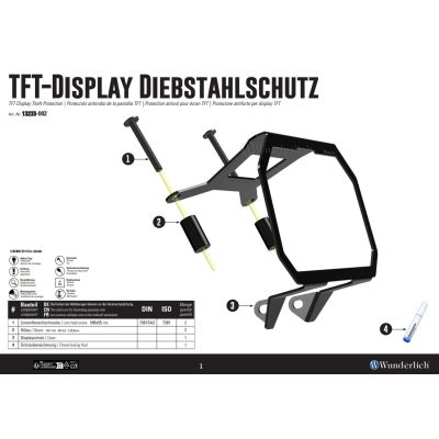 The anti-theft frame for TFT display for R1300GS/A 2023+