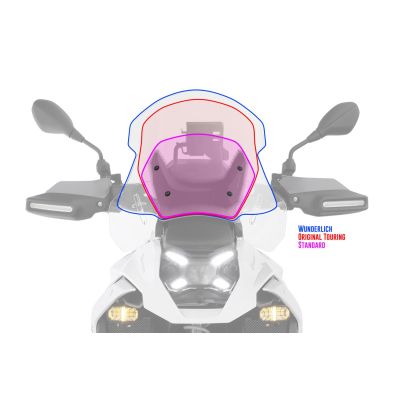 Wunderlich Marathon Plexiglass 41.5cm for BMW R1300GS/A 2023+ (with ACC), lightly tinted