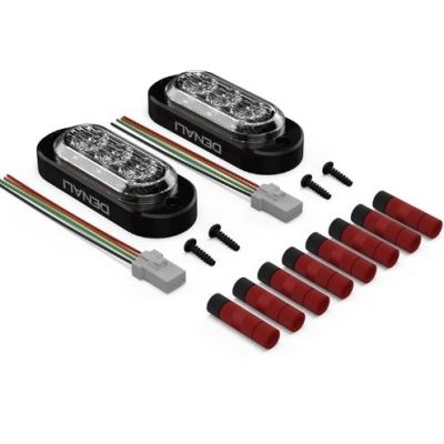 Přídavné přední přední blinkry a poziční LED světla Denali T3 pro chrániče Barkbusters