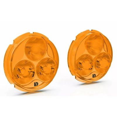 Krycí skla pro přídavná LED Denali D3, oranžová