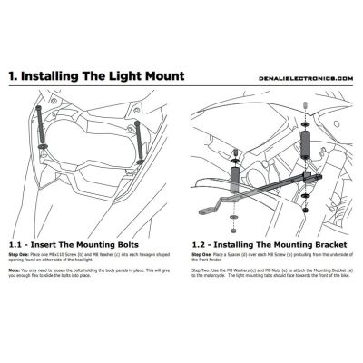Bracket for auxiliary lights for R1250GS 2018-2024, R1200GS LC 2013-2018
