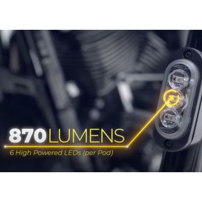 Přídavné přední blinkry a poziční LED světla Denali T3 pro montáž na padací rám