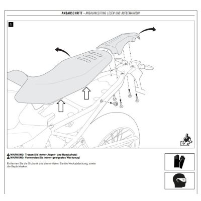 Small metal plate SW-Motech Street Rack for BMW F900GS 24+