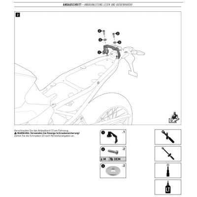 Small metal plate SW-Motech Street Rack for BMW F900GS 24+
