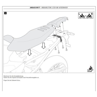 Small metal plate SW-Motech Street Rack for BMW F900GS 24+