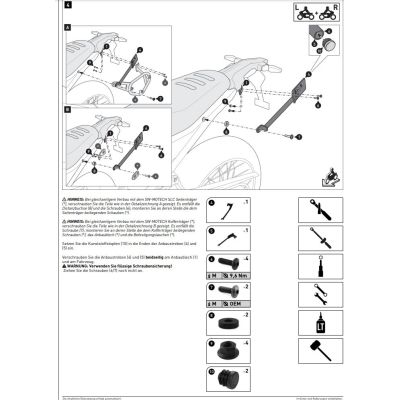 Small metal plate SW-Motech Street Rack for BMW F900GS 24+