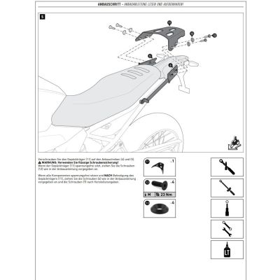 Malá kovová plotna SW-Motech Street Rack pro BMW F900GS 24+
