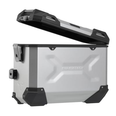 2x 37l ALU malé boční kufry SW-Motech Trax Adventure + nosiče pro R1300GS 2023+, stříbrné