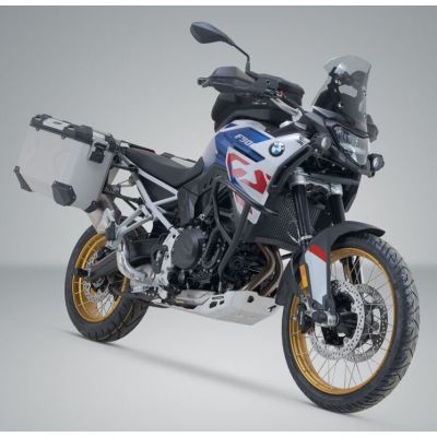 45+37l ALU boční kufry SW-Motech Trax Adventure + nosiče pro F900GS 2024+, stříbrné