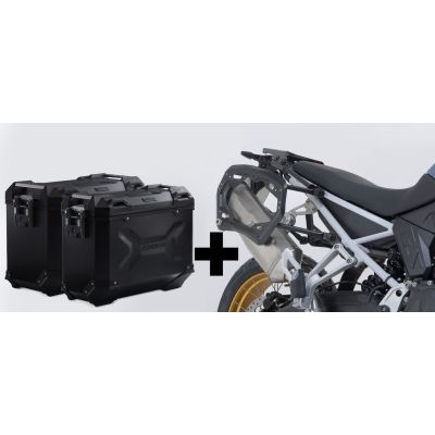 45+37l ALU side cases SW-Motech Trax Adventure + carriers for F900GS 2024+, black