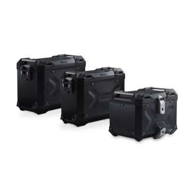 3x ALU kufry SW-Motech Trax Adventure + nosiče + tašky pro F900GS 2024+, černé