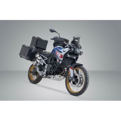 3x ALU kufry SW-Motech Trax Adventure + nosiče + tašky pro F900GS 2024+, černé
