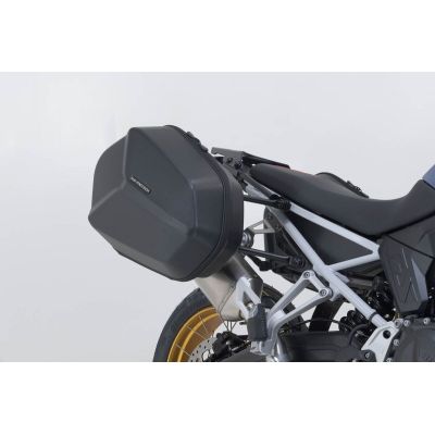 2x 25l side cases SW-Motech AERO + racks for F900GS 2024+, black