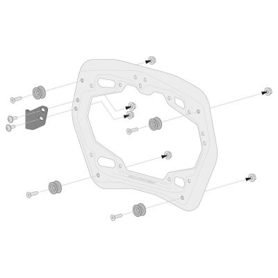 2x 25l side cases SW-Motech AERO + racks for F900GS 2024+, black