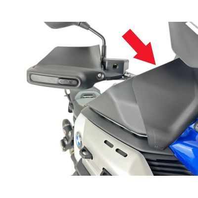 Přídavné přední deflektory WRS pro BMW R1300GS Adventure 2024+, černé matné
