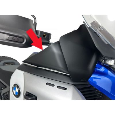 Přídavné boční deflektory WRS pro BMW R1300GS Adventure 2024+, černé matné