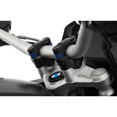 Wunderlich Ergo ProFLEX anti-vibration handlebar risers, 27mm higher for R1250GS/A 18-24, R1200GS LC 13-18, black