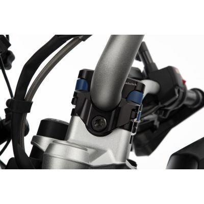 Wunderlich Ergo ProFLEX anti-vibration handlebar risers, 27mm higher for R1250GS/A 18-24, R1200GS LC 13-18, black