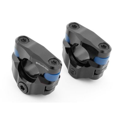 Wunderlich Ergo ProFLEX anti-vibration handlebar risers, 27mm higher for R1250GS/A 18-24, R1200GS LC 13-18, black