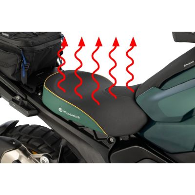 Heated Plug and Play standard front seat Wunderlich Aktivkomfort for R1300GS 2023+, green Tramuntana