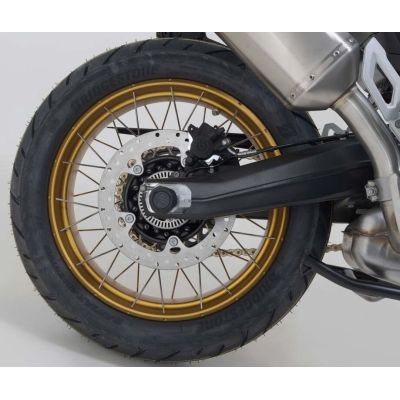 SW-Motech drop protectors for the rear wheel axle F900GS/A 24+, F850GS/A 18-23, F800GS 24+, F750GS 18-23