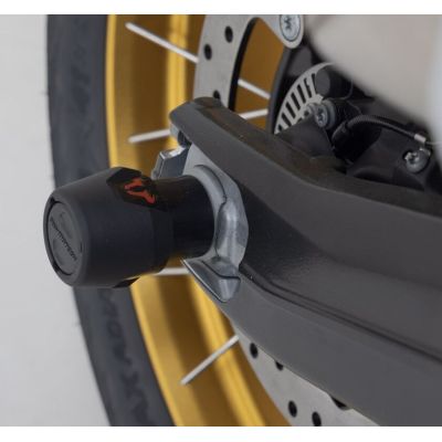 SW-Motech drop protectors for the rear wheel axle F900GS/A 24+, F850GS/A 18-23, F800GS 24+, F750GS 18-23