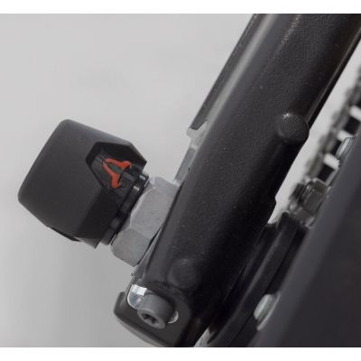 SW-Motech drop protectors for the rear wheel axle F900GS/A 24+, F850GS/A 18-23, F800GS 24+, F750GS 18-23